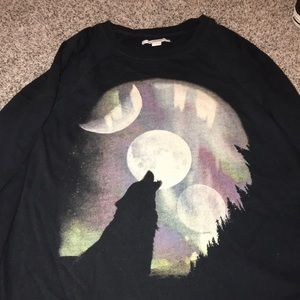 Night sky crew neck